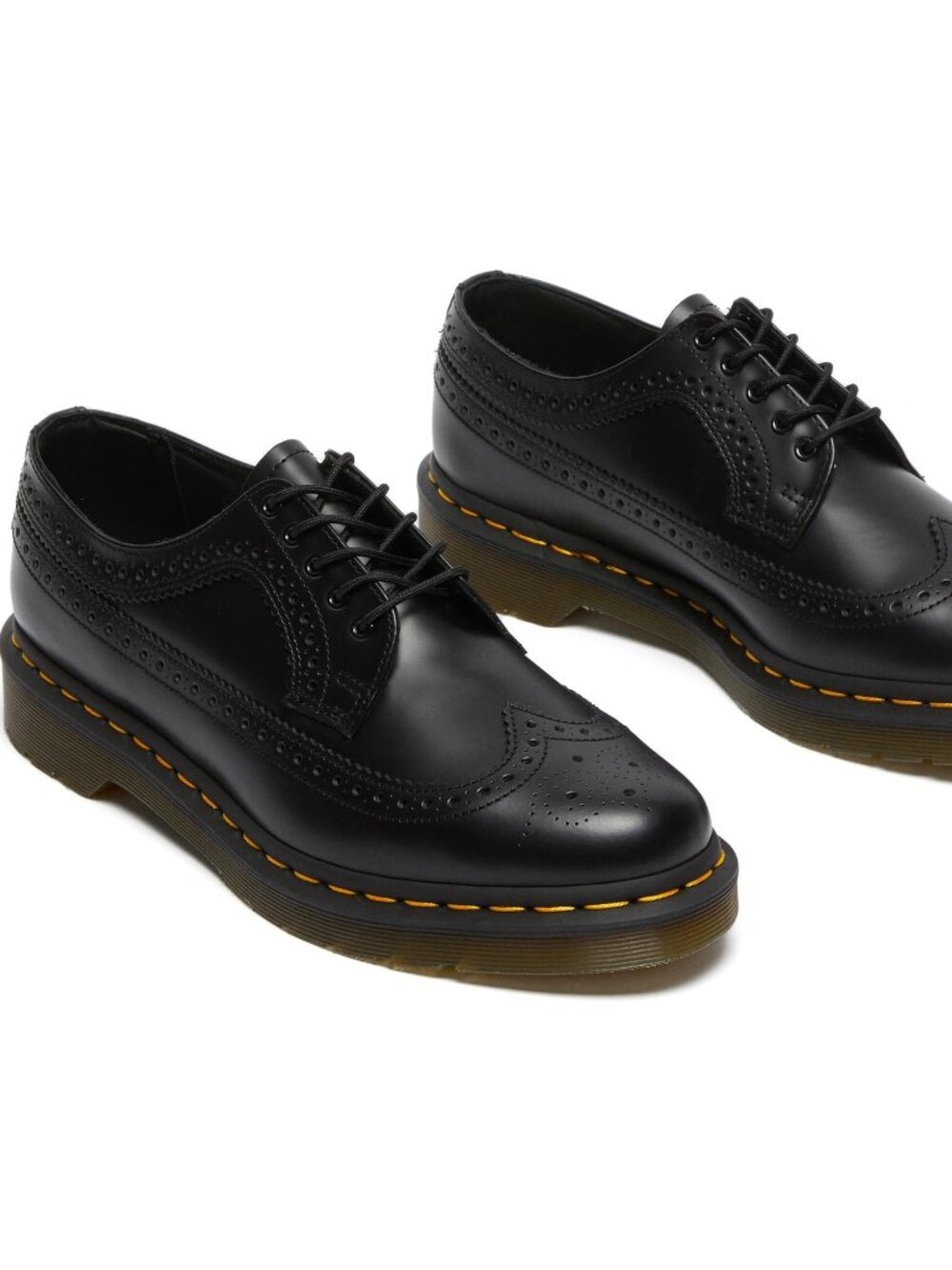 Dr. Martens 3989 YS Black Smooth Leather Brogue Shoes M9 W10 NEW